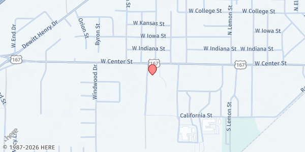 Map showing Badger Family Pantry at 1201 W Center St, Beebe, AR