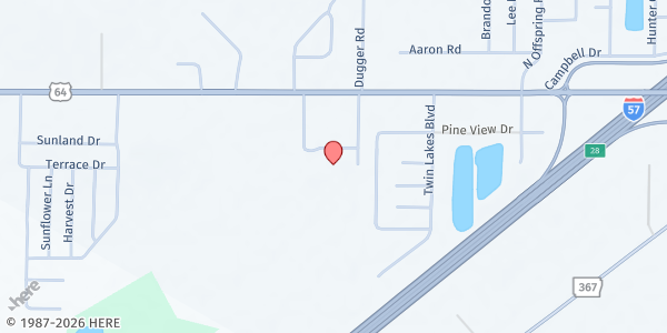 Map showing Beebe Christian Outreach Center at 101 Hwy 64 W, Beebe, AR