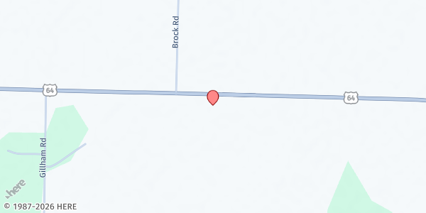 Map showing Crosspoint Ministries at 805 US-64, Beebe, AR