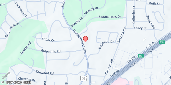 Map showing Benton First Assembly of God at 1801 Hot Springs Hwy., Benton, AR