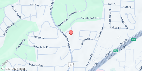 Map showing Benton First Assembly of God at 1801 Hot Springs Hwy, Benton, AR