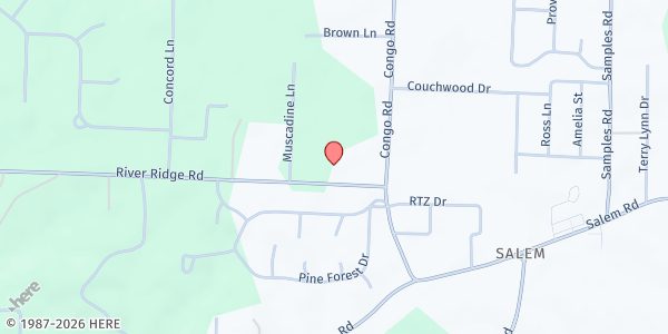 Map showing Congo Road Baptist Church at 7193 Old Congo Rd, Benton, AR