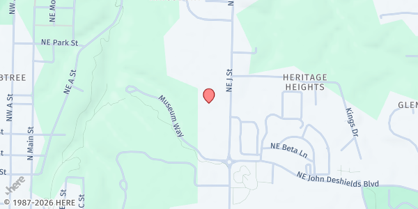 Map showing FPC Food Pantry at 901 NE. J St., Bentonville, AR