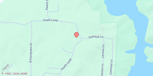 Map showing Pleasant Hill Church of Christ Food Pantry at 2103 Ozark Loop, Bismarck, AR