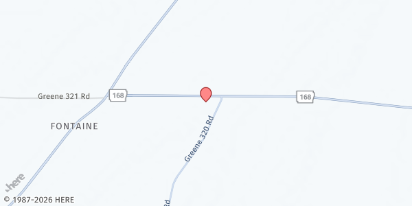 Map showing Grace Covenant Church at 5725 Hwy 168 W, Bono, AR