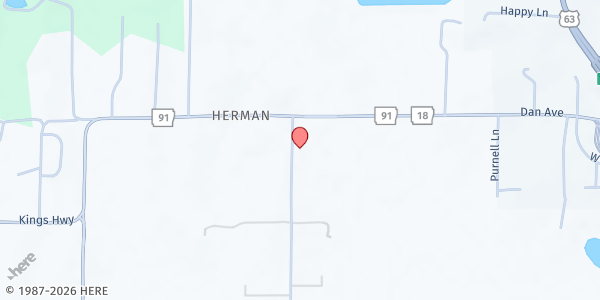 Map showing Herman Missionary Baptist Church - Food Distribution Center at 79 Co Rd 111, Bono, AR