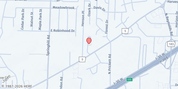 Map showing Friends in Christ Lutheran Church at 4305 AR-5, Bryant, AR