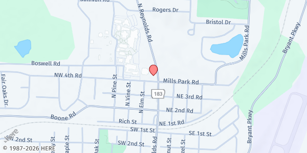 Map showing Graceway Baptist Church at 604 S. Reynolds Rd., Bryant, AR