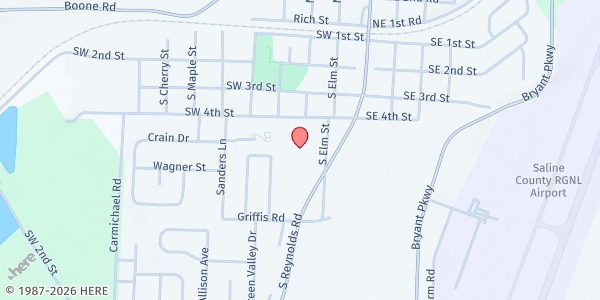 Map showing Graceway Baptist Church at 604 S Reynolds Rd, Bryant, AR