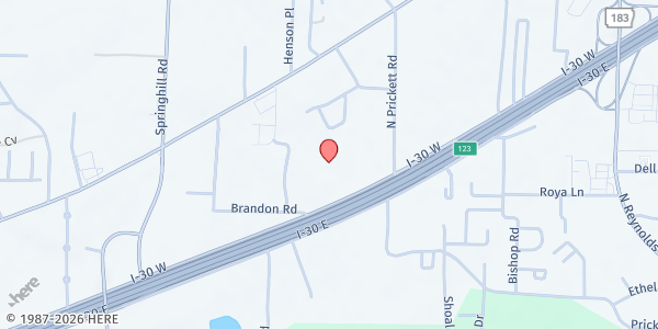 Map showing Park Place Baptist Church at 22208 I-30 Frontage Rd, Bryant, AR