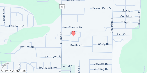 Map showing Cabot United Methodist Church at 2003 South Pine Street, Cabot, AR