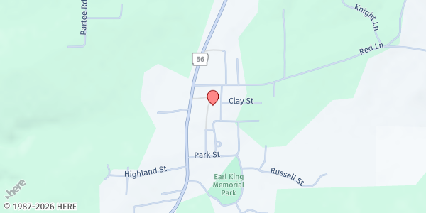 Map showing Calico Rock First Baptist Church at 1140 AR-56, Calico Rock, AR
