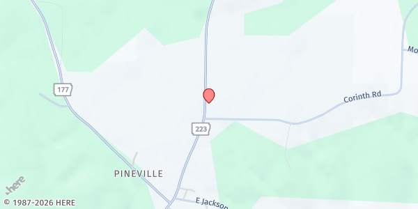 Map showing Gospel Truth Church at AR-223, Calico Rock, AR