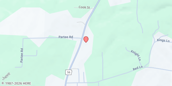 Map showing Spring Creek United Methodist Church at 1611 AR-56, Calico Rock, AR