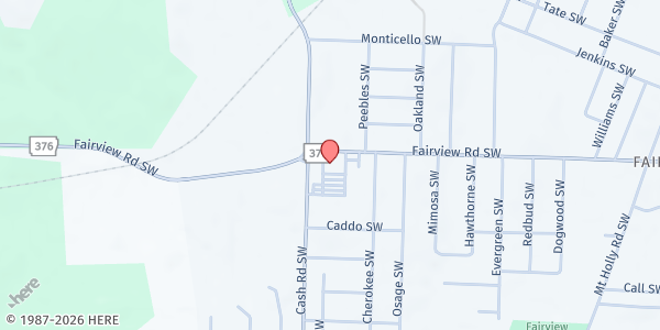 Map showing Christian Health Center at 1115 Fairview Rd SW, Camden, AR