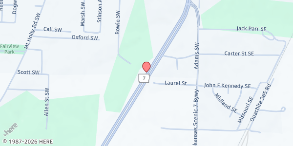 Map showing Greater New Calvary Church at 3150 AR 7, Camden, AR