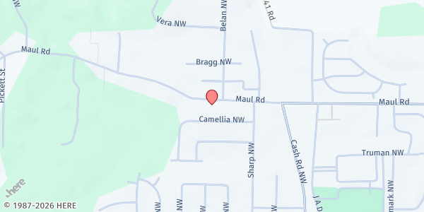 Map showing Maul Road Church of Christ at 1425 Maul Road, Camden, AR