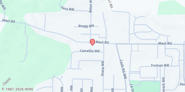 Map showing Maul Road Church of Christ at 1425 Maul Rd., Camden, AR