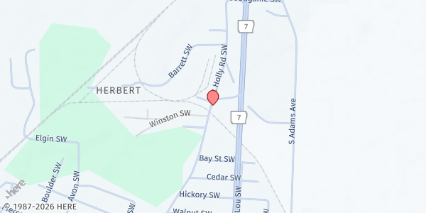 Map showing Ruby Snider Ministries at 133 Haynes Ave. NW., Camden, AR