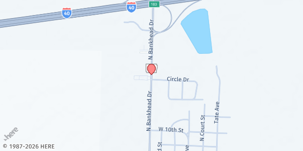 Map showing Mission of Hope- Immanuel Baptist Church at 104 E. Main St., Carlisle, AR