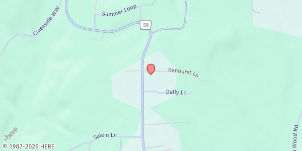 Map showing First Baptist Church Food Pantry - Cedarville at 10744 North Highway 59, Cedarville, AR