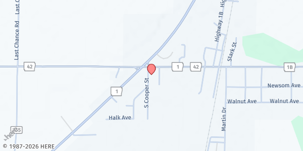 Map showing Cherry Valley Food Pantry at 3211 AR-42, Cherry Valley, AR