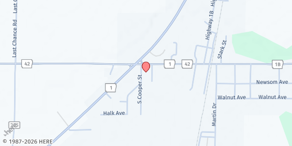 Map showing Cherry Valley Food Pantry at 3211 AR-42, Cherry Valley, AR