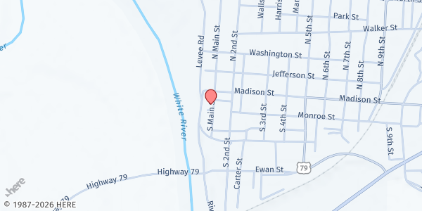 Map showing St Paul COGIC - Clarendon at 225 S. Main St., Clarendon, AR