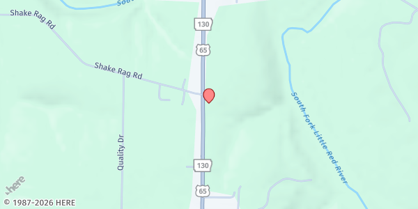 Map showing Van Buren County WRAAA at 1481 Highway 65 S., Clinton, AR