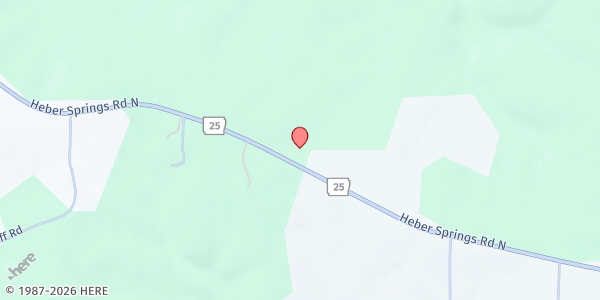 Map showing God's Grace Food Pantry at 10199 Heber Springs North, Concord, AR