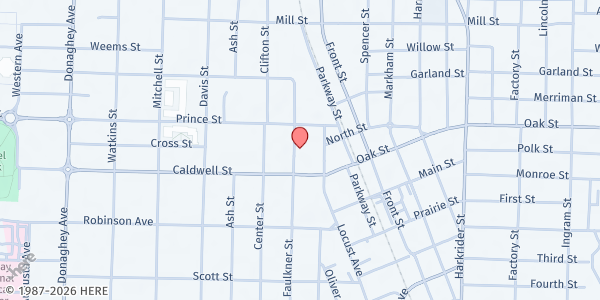 Map showing Bethlehem House at 1115 Parkway St., Conway, AR