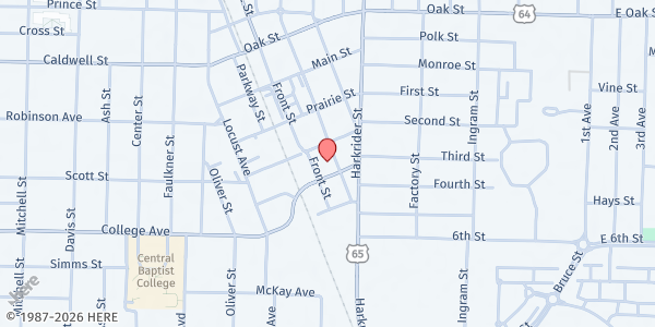 Map showing Bridges of Hope Compassion Ministries at Bridges of Hope Compassion Ministries, Conway, AR