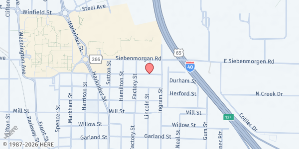 Map showing Greater Pleasant Branch Baptist Church at 601 Spruce St., Conway, AR