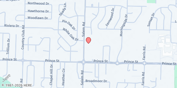 Map showing Salem UMC at 1018 Salem Rd, Conway, AR