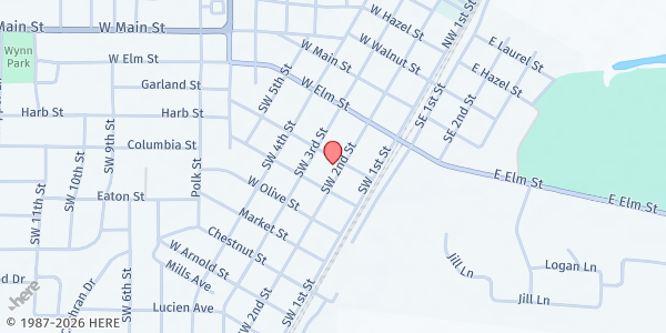 Map showing Agape Mission Outreach at 501 W SW 2nd St, Corning, AR