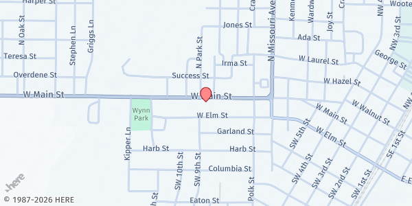Map showing Corning Senior Wellness Center at 1403 W Main St, Corning, AR