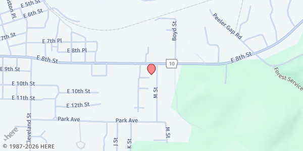 Map showing Danville Department of Human Services at M St, Danville, AR