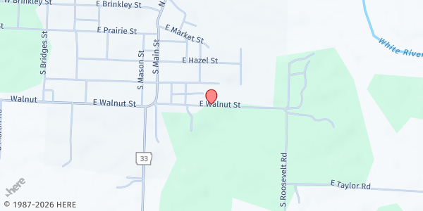 Map showing Mount Olive Missionary Baptist Church at US-70, De Valls Bluff, AR