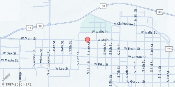 Map showing Des Arc Senior Center at 1103 E. Main St., Des Arc, AR