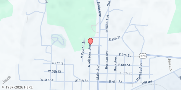 Map showing Dierks Community Food Pantry at 811 N. Missouri Ave., Dierks, AR