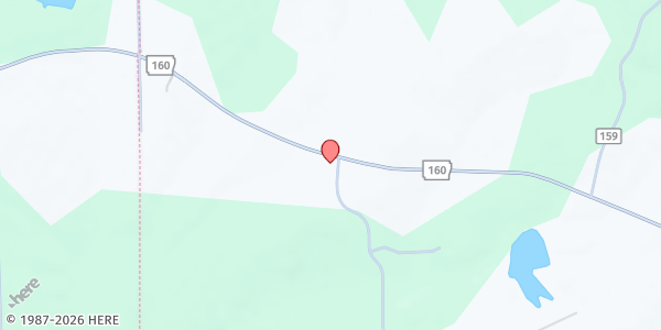 Map showing Friendship Baptist Church at 498 AR-160, Doddridge, AR