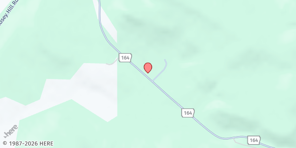 Map showing Booger Hollow Tabernacle at 1969 AR-164, Dover, AR