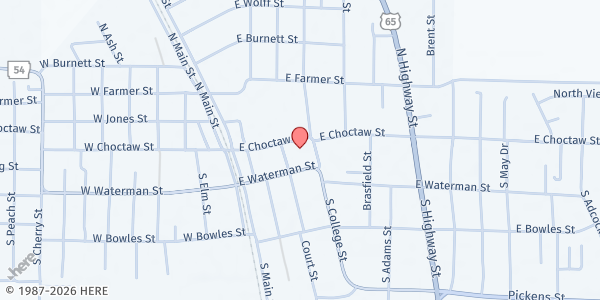 Map showing DePaul Community Health Centers at 101 Court St., Dumas, AR