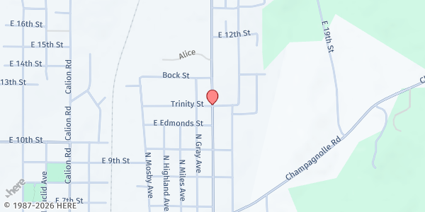Map showing Liberty Baptist Ministries Center at 1600 N. M.L.K. Jr Blvd., El Dorado, AR