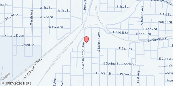 Map showing Liberty Ministry Center - El Dorado at 901 S Washington, El Dorado, AR