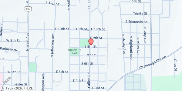 Map showing St Paul UMC - El Dorado at 700 W. 8th St., El Dorado, AR