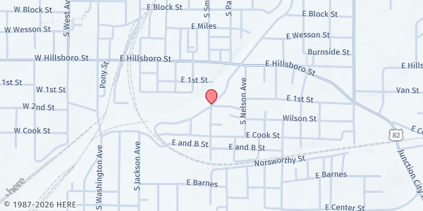 Map showing Turning Point of South Arkansas at 101 W. Main St., El Dorado, AR
