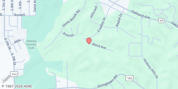 Map showing Waves of Prayer at 313 College Ave., Elaine, AR