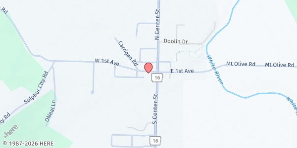 Map showing Elkins Senior Center at 149 W. 1st Ave., Elkins, AR