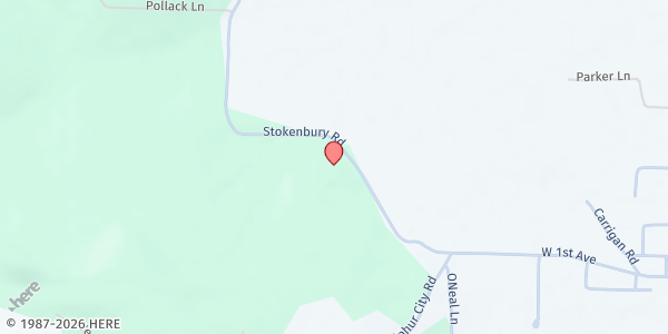 Map showing White River Fellowship Pantry at 363 Stokenbury Rd., Elkins, AR